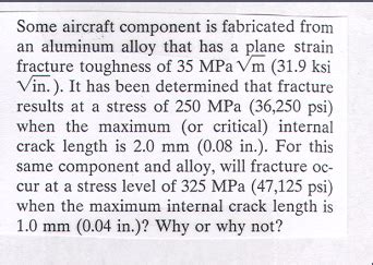 some aircraft component is fabricated from an 